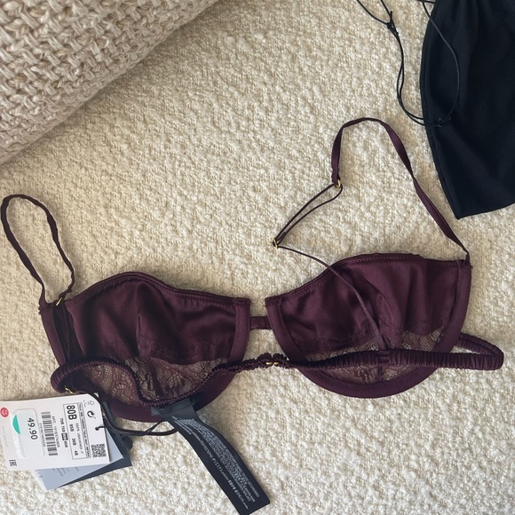 Zara Silk Lace Bra NWT - Picture 2 of 2